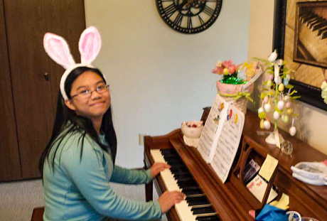 Again student of Notes of Joy Music during Easter